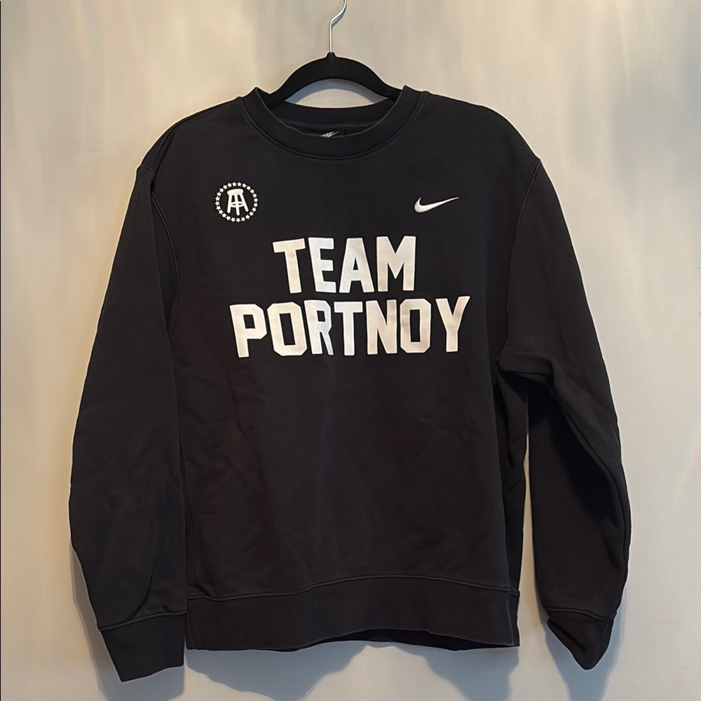 Nike Black Crewneck Sweater with TEAM PORTNOY Print